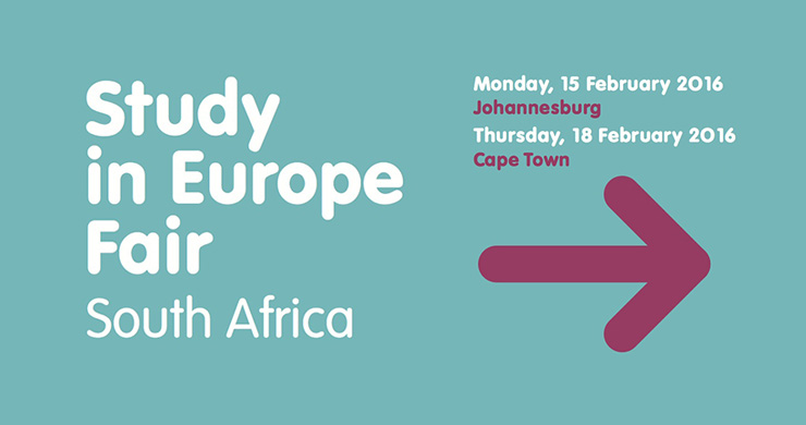 Study in Europe Fair, 15 and 18 February 2016, South Africa