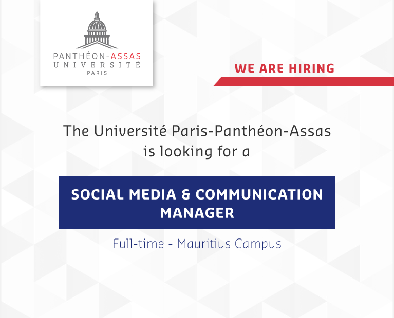 Open position: Social Media & Communication Manager – Mauritius Campus